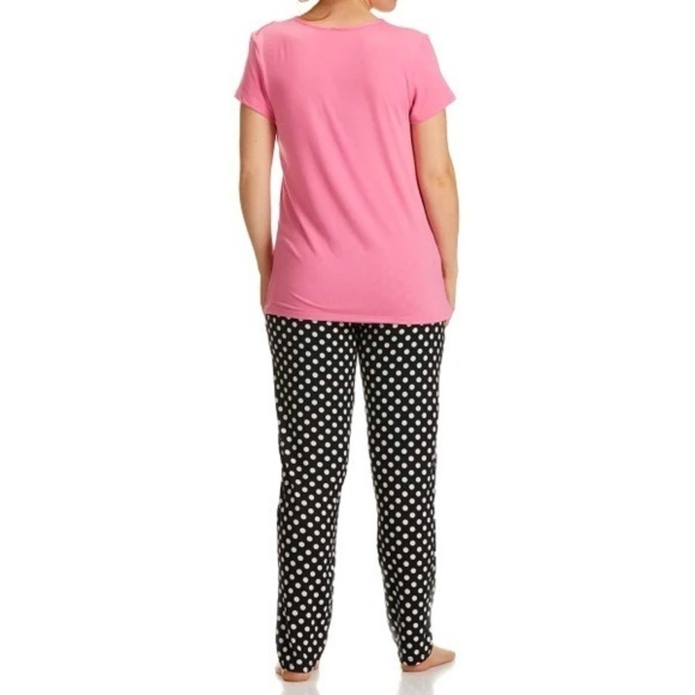 Pink Polka Dot Sleepwear Loungewear Set - Picture 2 of 3